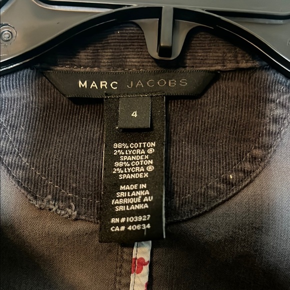 Marc Jacobs Gray Bomber Jacket with Ribbed Corduroy - Picture 2 of 4